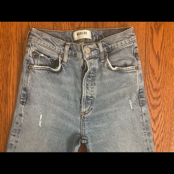 AGOLDE Blue Riley High-rise Skinny - Size 23 - Picture 4 of 6